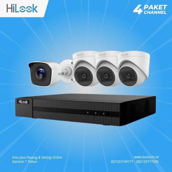 Paket Lengkap CCTV 4 CH Hilook